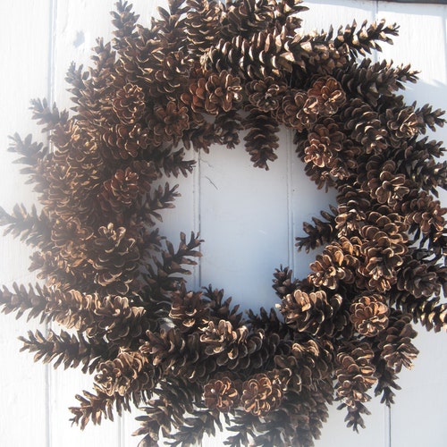 Pinecone Wreath Fresh Large Maine Pinecones Great for Year Etsy