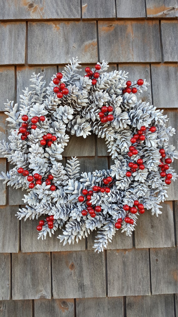 Simple DIY Winter Wreath with White Berries - On Sutton Place