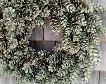 Maine Pinecone Wreath in Sage Green