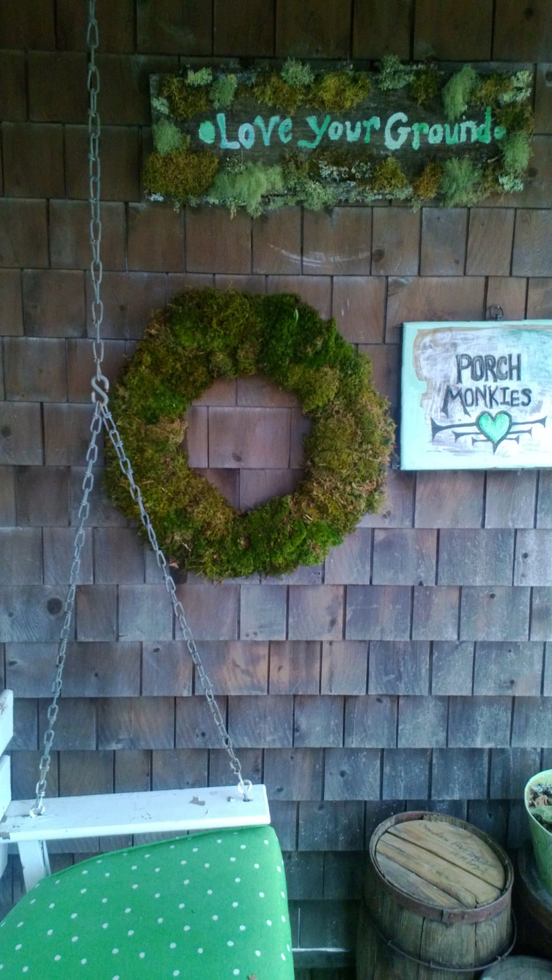 Large Moss Wreath Fresh Made in Maine Etsy