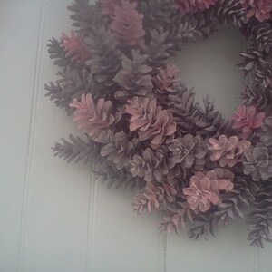 Pretty IN Pink Maine Pinecone Wreath 18 Inch image 4