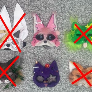 Uitverkoop kattenmasker voor furrys of therians LEES DE BESCHRIJVING afbeelding 1