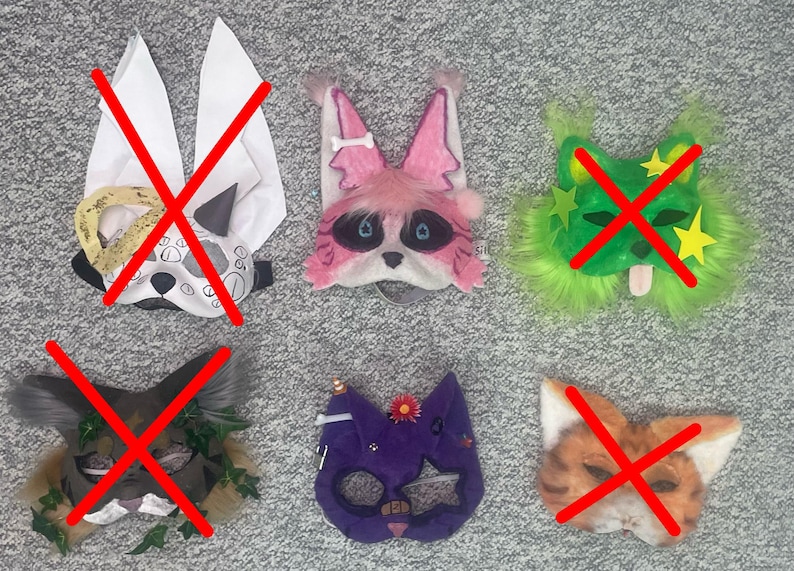 Uitverkoop kattenmasker voor furrys of therians LEES DE BESCHRIJVING afbeelding 1