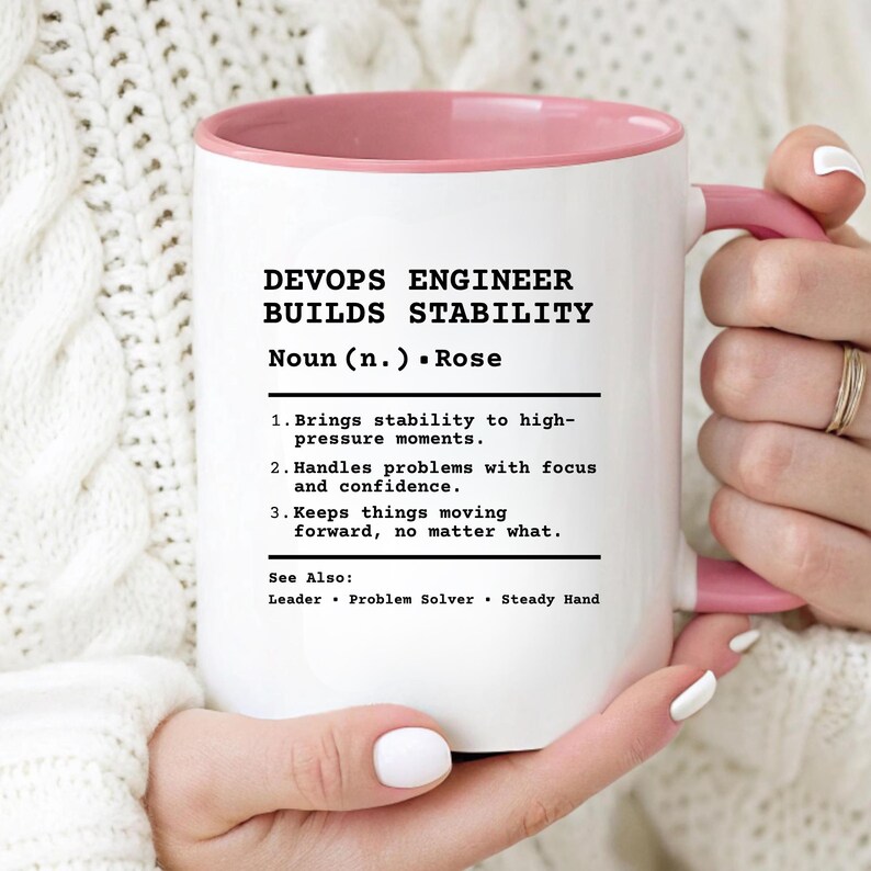 devops engineer,devops mug,devops gift,sre mug,cloud engineer,platform eng,tech coffee mug,it engineer mug,custom name mug,personalized mug,software gift,coworker gift,developer mug