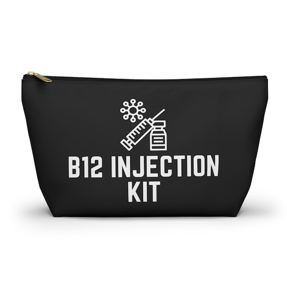 B12 Injection Kit, Personalized Medication Pouch, Vitamin B12 Medical Alert Bag, Travel Injection Supply Pouch