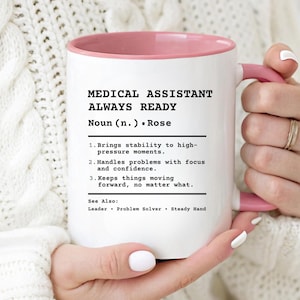 Medical Assistant Mug, Personalized Medical Assistant Gift, Custom Name Coffee Mug, CMA Appreciation Present, Healthcare Gift