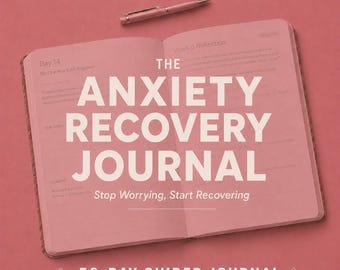 Diario de recuperación de la ansiedad / Cuaderno de trabajo guiado de salud mental de 56 días (PDF)