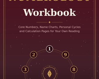 Numerology Workbook Printable PDF, Life Path Number Guide, Name Chart Calculator Pages, Personal Year Cycle Tracker, Beginner Journal