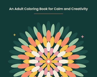 Adult Coloring Book Printable PDF, Mandala Botanical Zentangle Coloring Pages, Stress Relief Art for Adults, Instant Digital Download