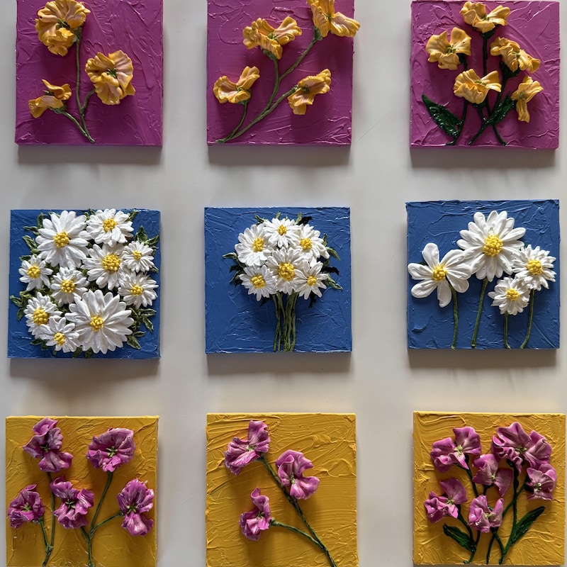 3d Flower Wall Art Minis - Etsy UK