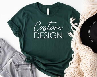 Sudadera con texto personalizado, camiseta con texto personalizado, camiseta con logo personalizado, suéter con tu foto, sudadera con capucha a juego personalizada, camiseta con logo para pequeñas empresas