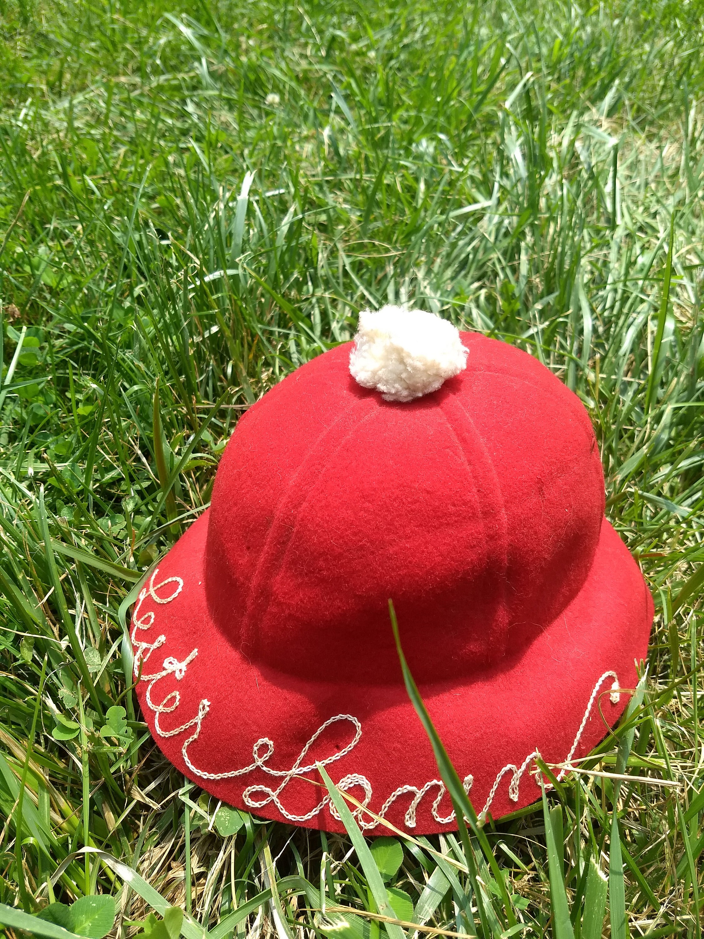 1950s Chain Stitch Wool Lester Lanin Felt Bucket Hat