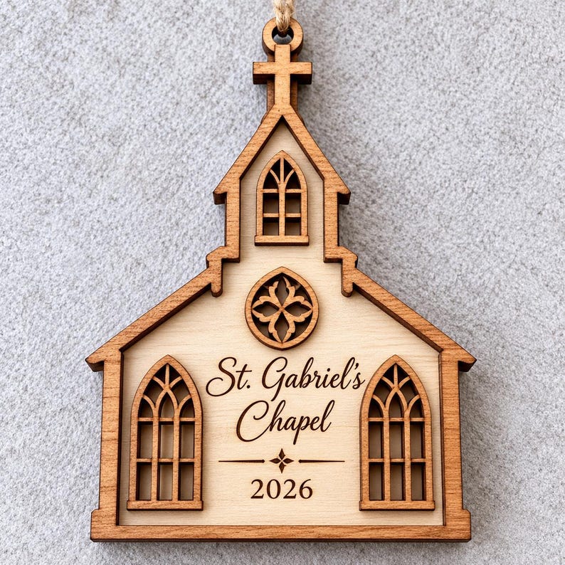 Personalized Church Congregation Wood Ornament 2 Layers Decor ...