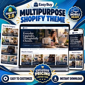 Multifunktionellt Shopify-tema | Shopify-mall för hem, teknik och resor | E-handelswebbdesign för webbutik