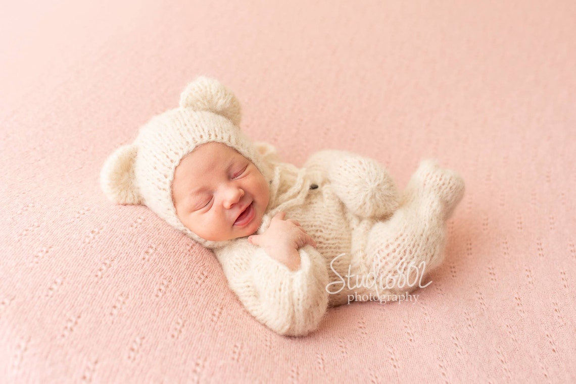 Newborn Outfit Teddy Bear Outfit Teddy Bear Hat and Romper Etsy