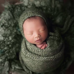 MAEVE Newborn Hat and wrap set Bonnet Newborn Bonnet Newborn Boy Props Knit Hat Newborn Knit Hat Photo Props Photography Props Newborn Prop