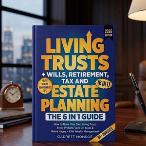 Estate Planning Guide, Living Trust Template Last Will and Testament, Retirement Planner Book, Generational Wealth Digital Download PDF