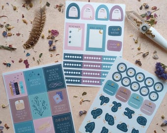 Cosmic Planner Stickers: Astrology, Witchy, Soul Care (58 Stickers)