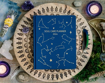 2024 Soul Care Planner - Moon Phase Planner - Moon Phase Calendar - Yearly Planner - Astrology Planner - Selfcare Planner