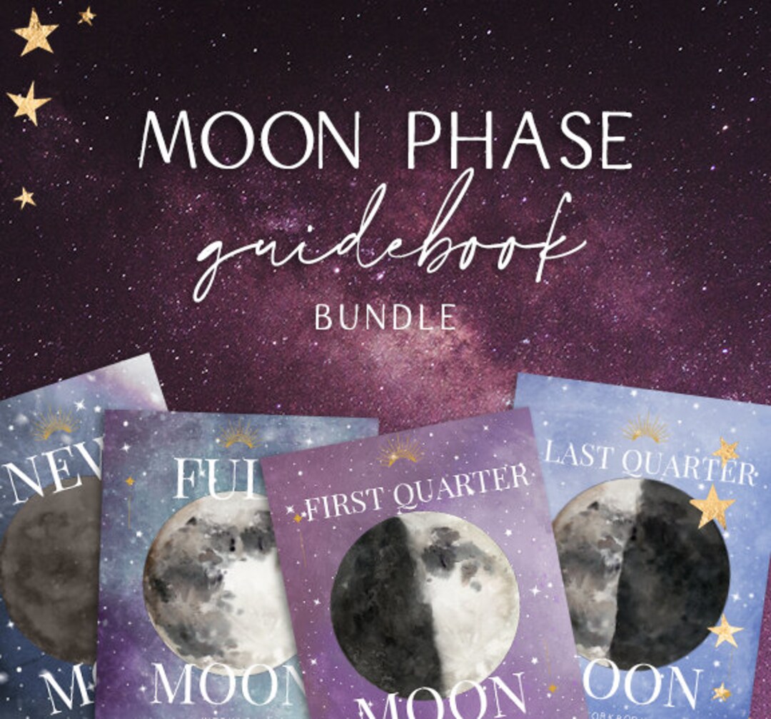 Moon Phase Guidebook Bundle Moon Cycle Workbooks Lunar Cycle Guide 