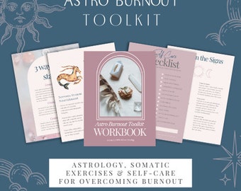 Astrology Burnout Workbook - Printable Astrology Journal - Printable Astrology Guidebook - Burnout Guidebook