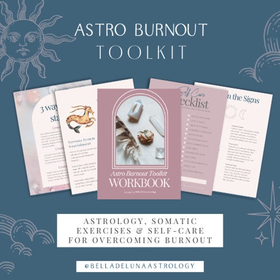 Astrology Burnout Workbook - Printable Astrology Journal - Printable Astrology Guidebook - Burnout Guidebook