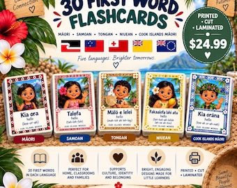 Print, Cut and Laminate 30 Flashcards in your Language