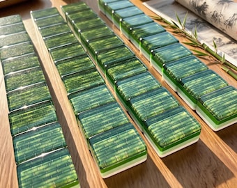 Green Bamboo Pattern American Mahjong Set,  160 Tiles Collector Game with  Gift Box
