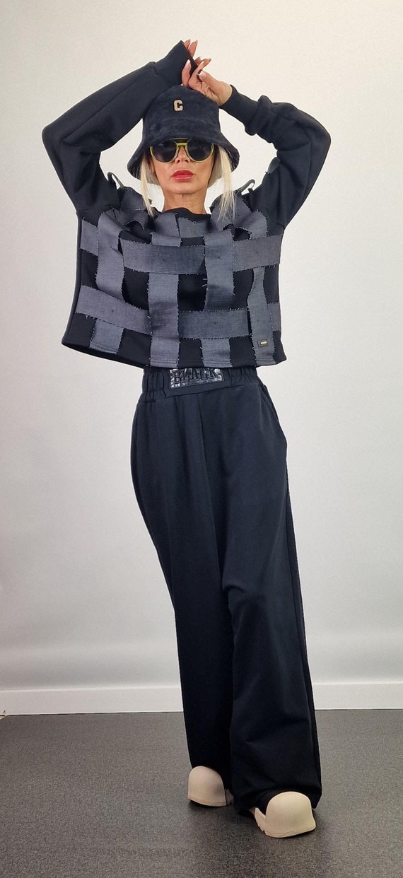 Avant-Garde Black Maxi Top