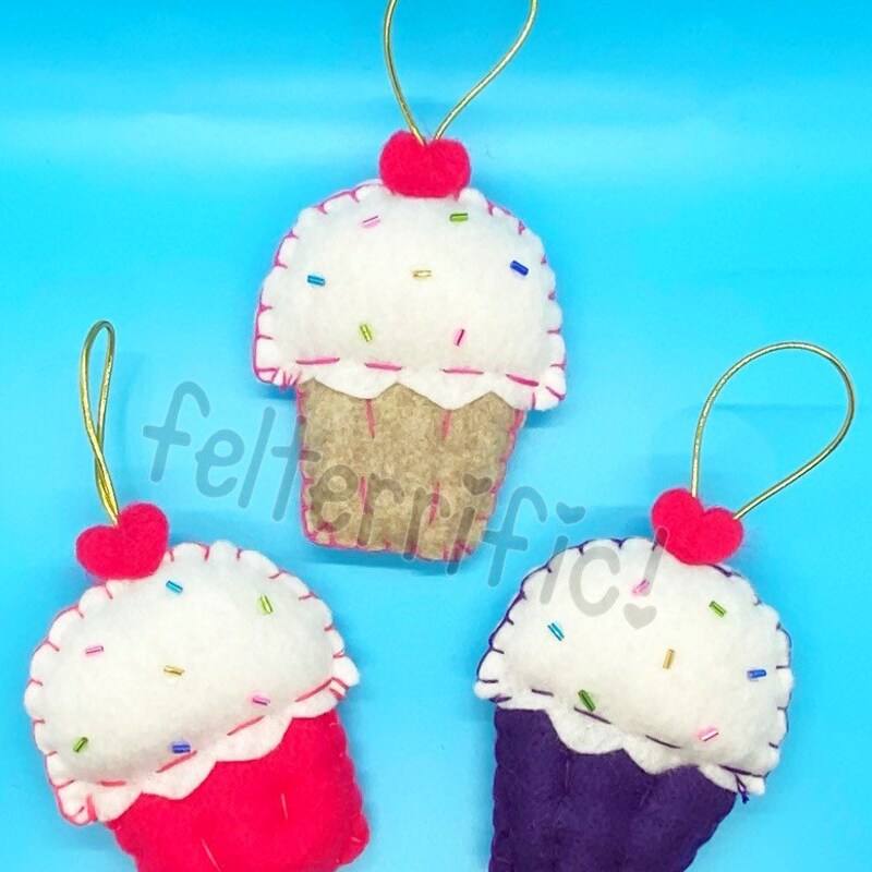 Cupcake Ornaments - Etsy