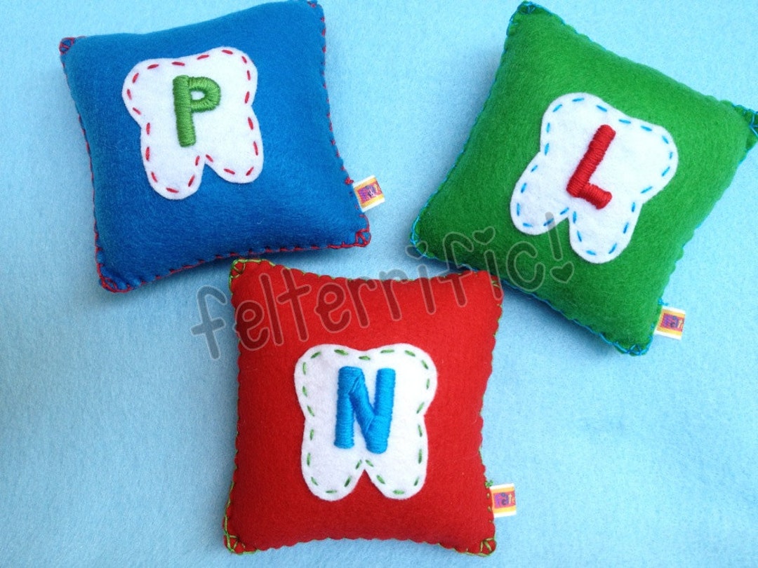 Handmade Monogrammed Initial Felt Tooth Fairy Pillow Boy or Girl - Etsy