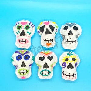 Handmade Felt Sugar Skull Mini Ornaments image 2