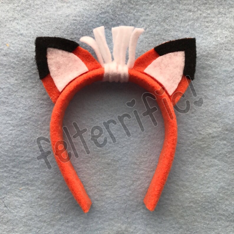 DOLL SIZE Animal Ear Headbands Fits Most 18 Dolls Cat Mouse Fox Tiger image 7
