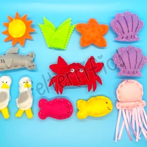 Handmade Felt Mini Day at the Beach Ornaments