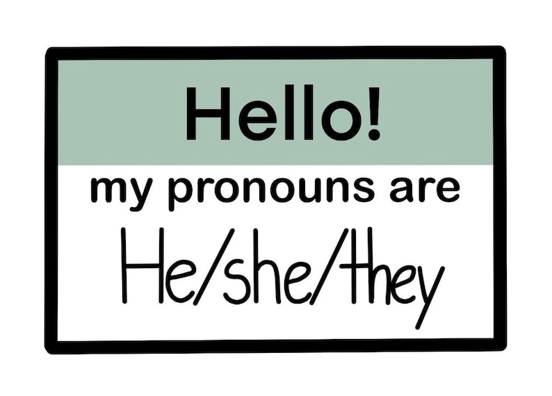 Hello My Pronoun is Stickers He/she/they/any - Etsy