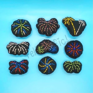 Handmade Felt Mini Fire Work Fourth of July Ornaments