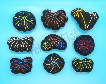 Handmade Felt Mini Fire Work Fourth of July Ornaments