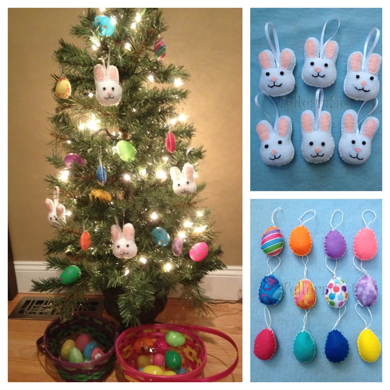 Handmade Felt Mini Easter Ornaments Eggs image 5