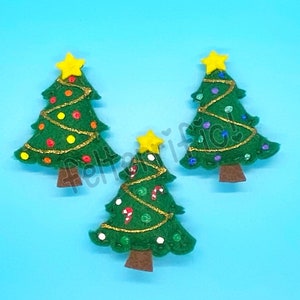 Handmade Felt Mini Christmas Tree Ornaments image 2