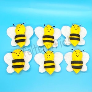 Handmade Felt Mini Bee Ornaments