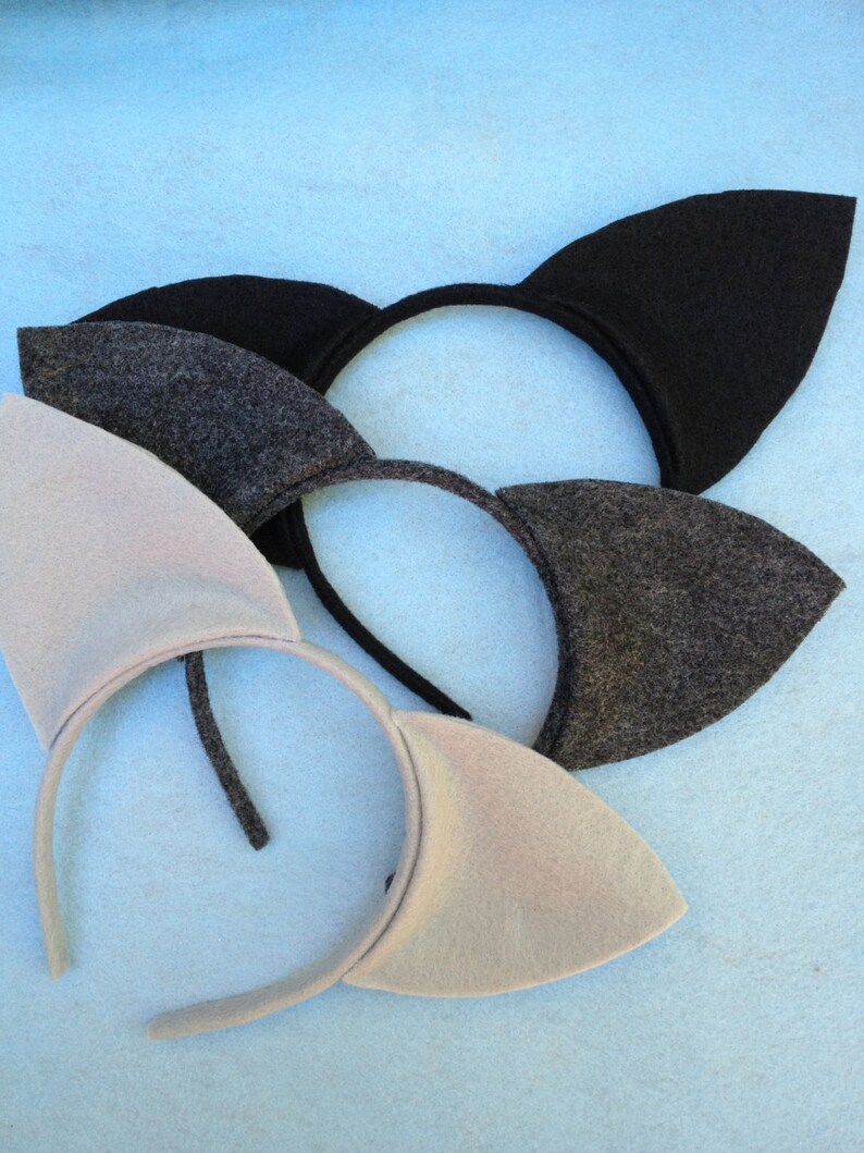 Handmade Cat Ears With Bow Headband Etsy