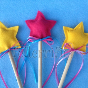 One Felt Fairy Princess Wand Star or Heart image 3