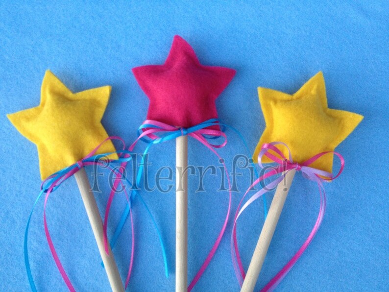 One Felt Fairy Princess Wand Star or Heart image 3