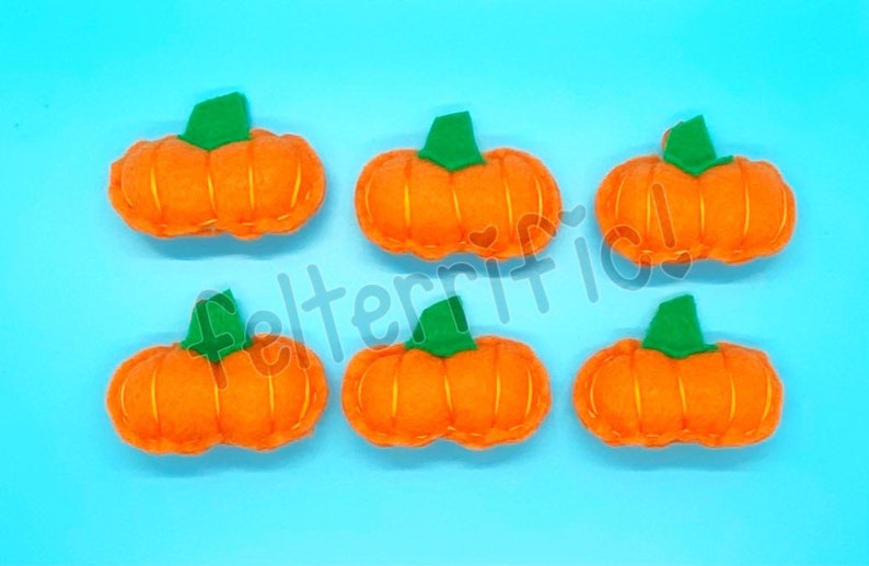 Handmade Felt Mini Pumpkin Ornaments image 2