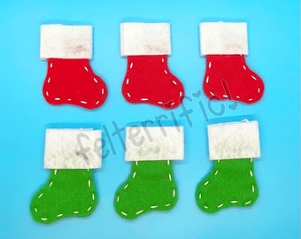 Handmade Felt Mini Stocking Ornaments