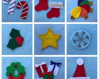 Set of 24  Handmade Advent Calendar Ornaments