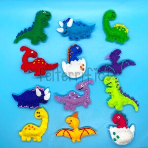 Handmade Felt Dinosaur Mini Ornaments