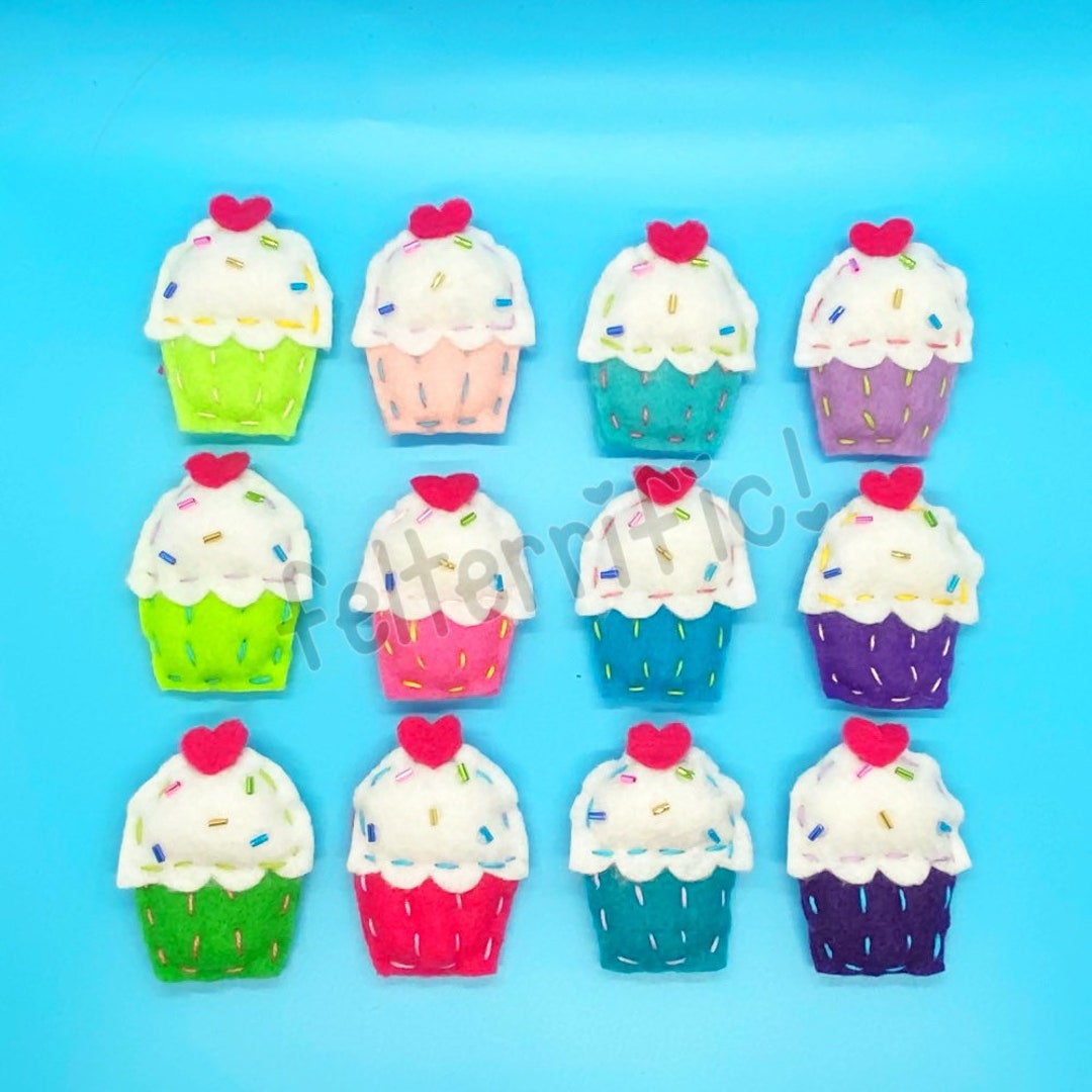 Handmade Felt Mini Cupcake Ornaments Etsy