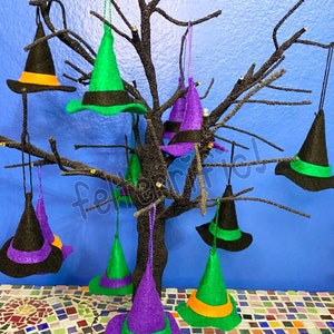 Handmade Felt Witch Hat Mini Ornaments image 3