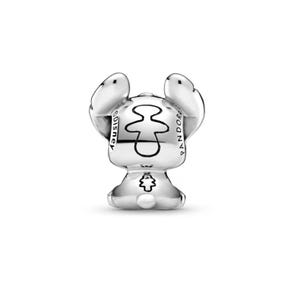 Lilo and Stitch Charm, 925 Sterling Silver Charm, Pink Enamel Charm for Bracelet, Compatible with Pandora Bracelets, Gift for Disney Fans image 4